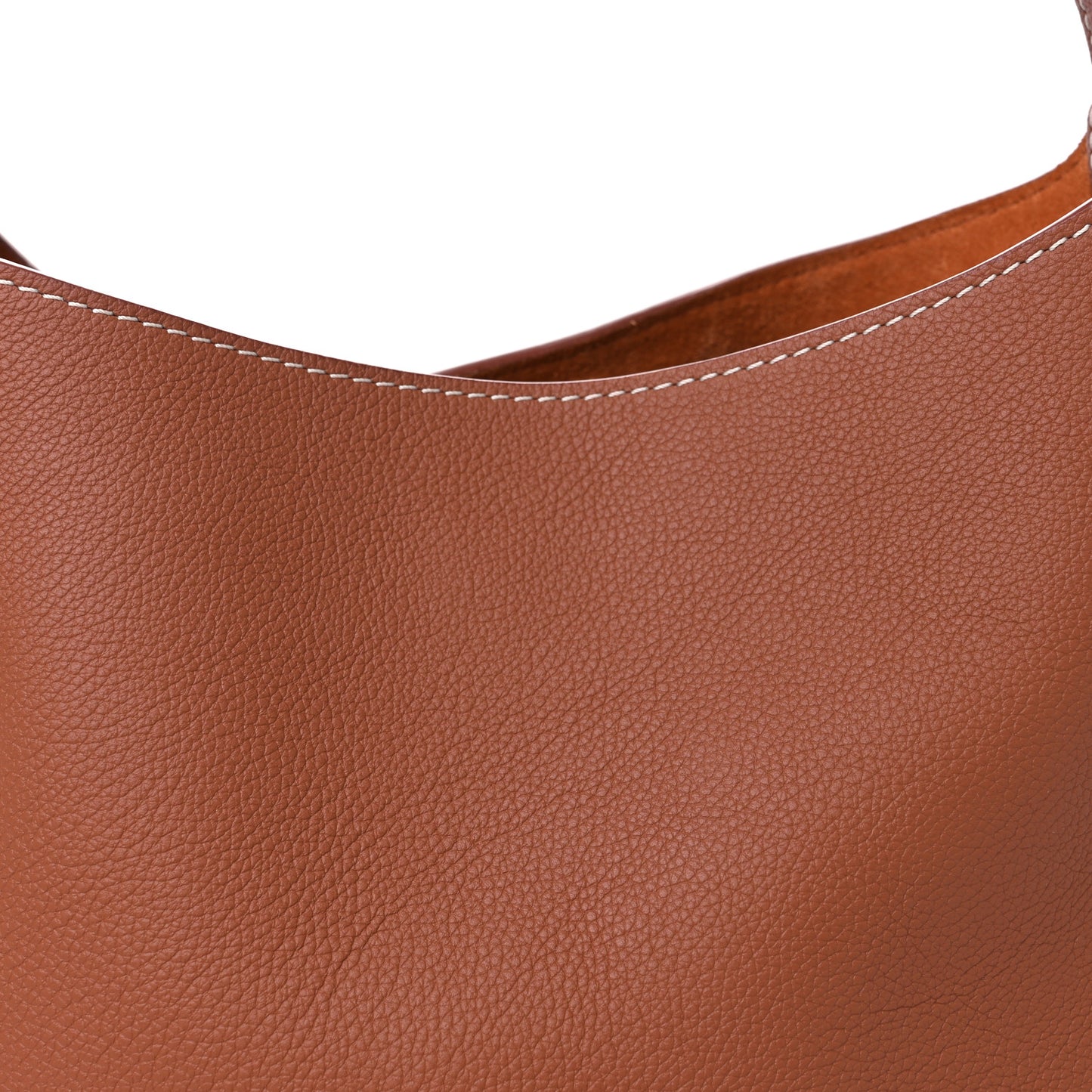 Grained Calfskin Low Key Hobo PM Cognac