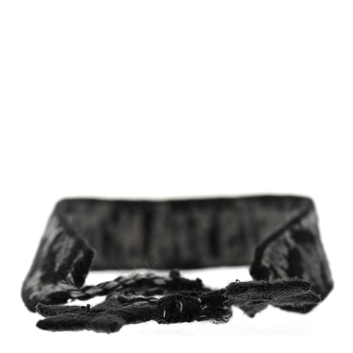 Woven Cotton J'Adior Leopard Friendship Bracelet Black Grey