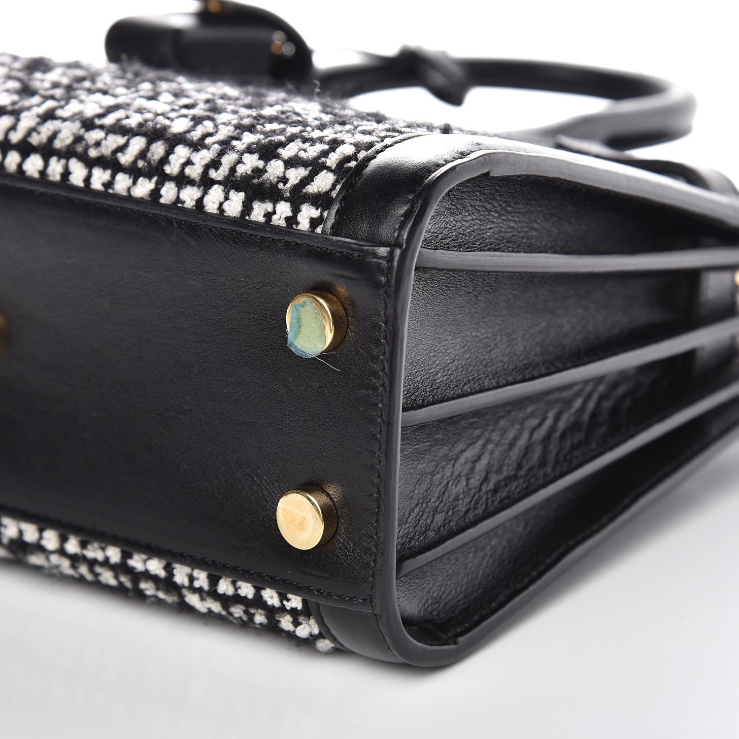 Saint Laurent Tweed Houndstooth Nano Sac De Jour Black 8 of 12