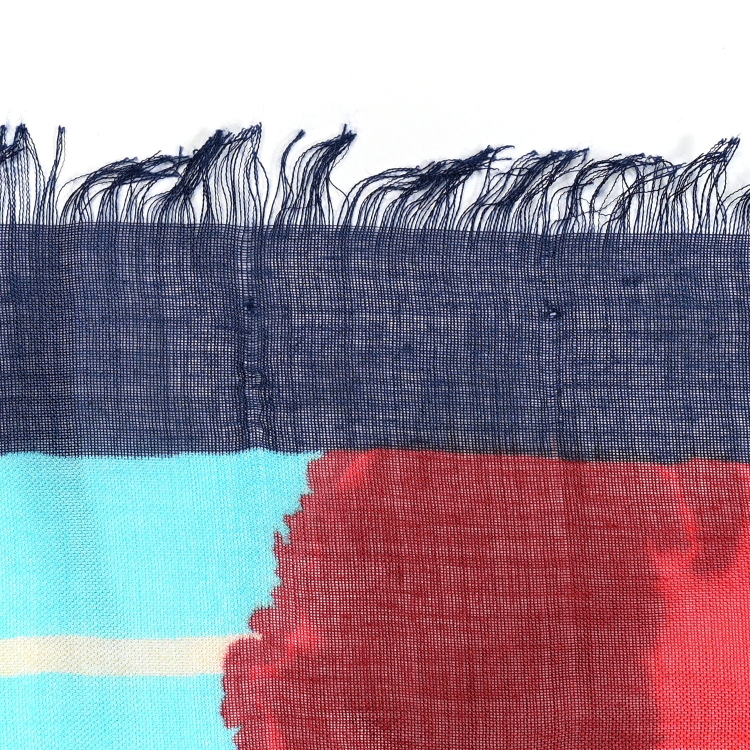 Gucci x KEN SCOTT Silk Cherry Scarf Blue Red 5 of 6