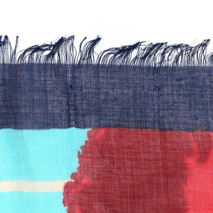 Gucci x KEN SCOTT Silk Cherry Scarf Blue Red 5 of 6