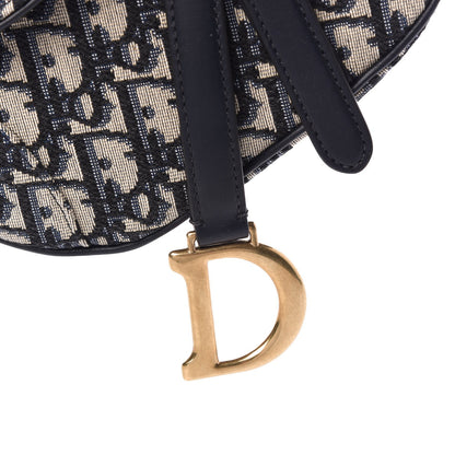 Christian Dior Oblique Mini Saddle Bag Blue 8 of 9