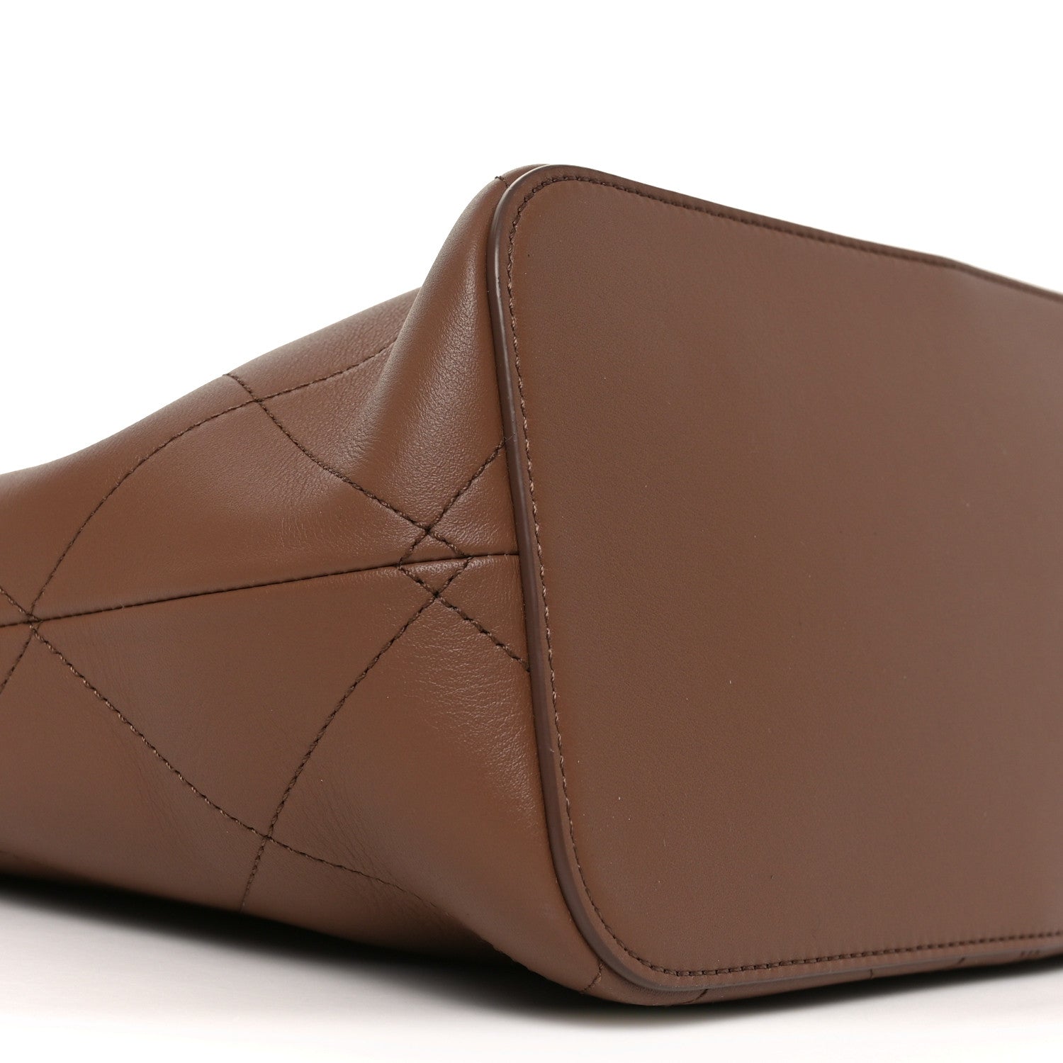 Chanel Calfskin Quilted Small Shopping Bag Brown 17 of 21