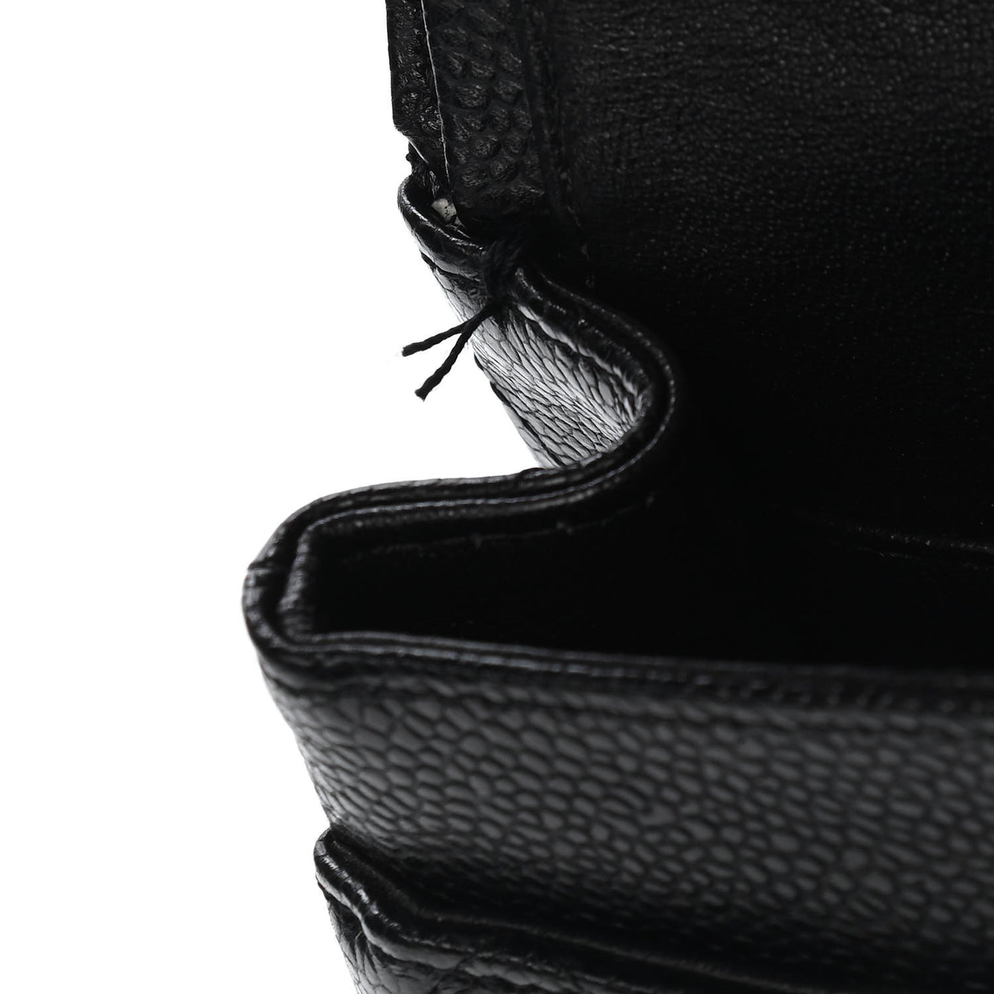 Caviar Quilted Small Double Flap Black