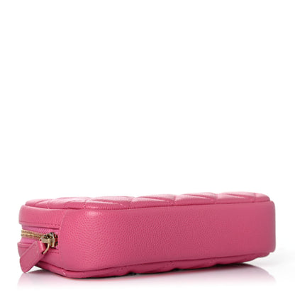 Chanel Caviar Quilted Small Curvy Pouch Cosmetic Case Pink 3 of 4