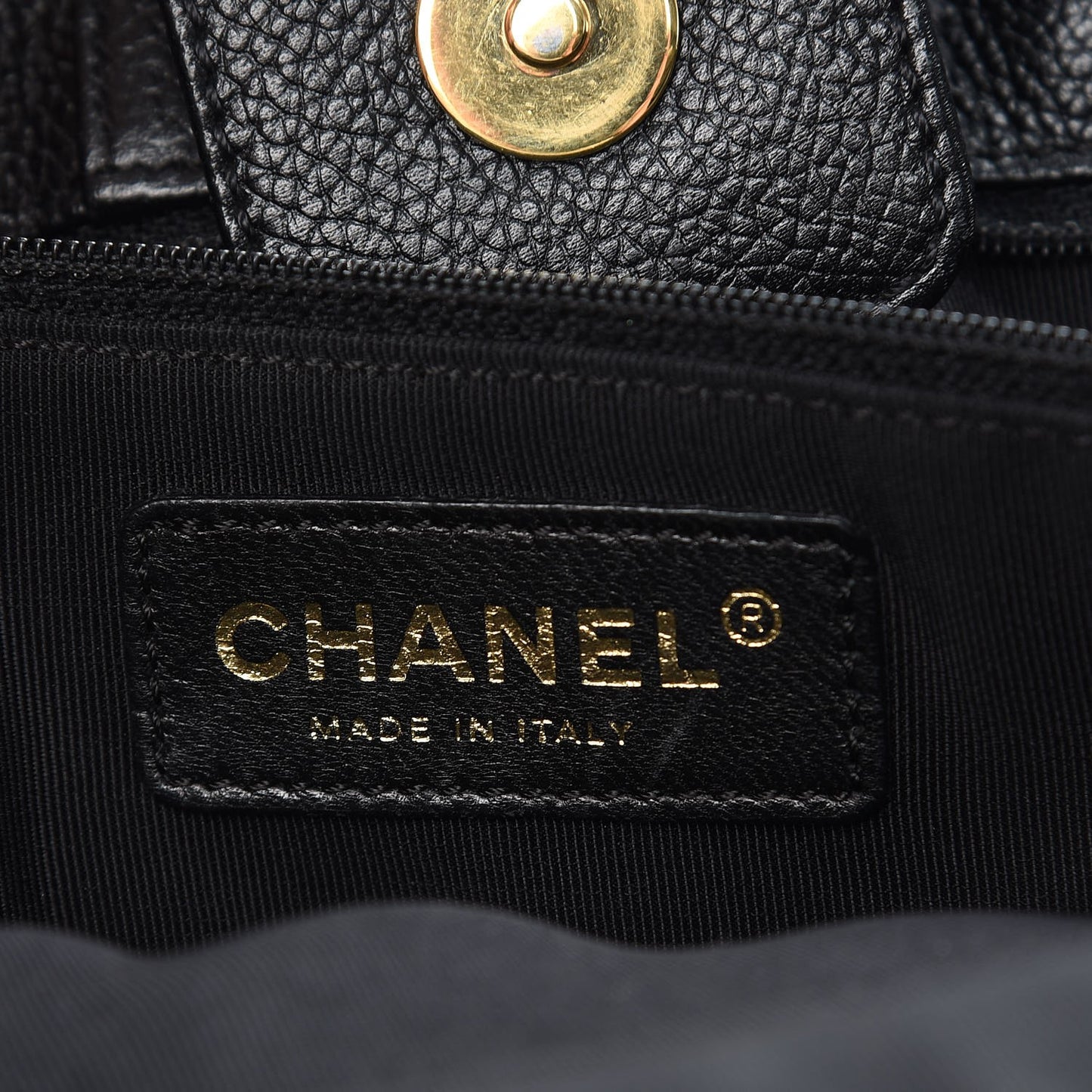 Calfskin Cerf Executive Shopper Tote Black