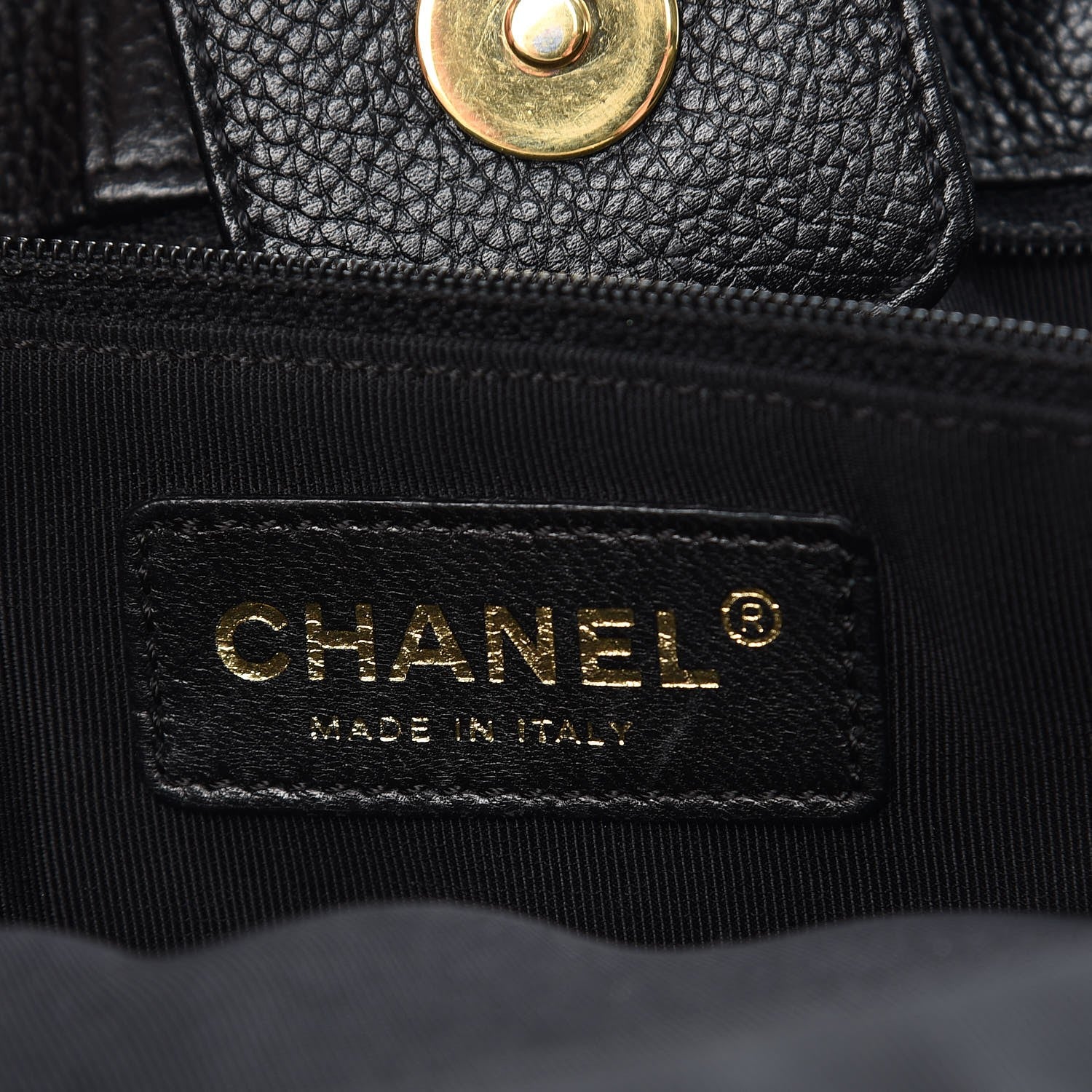 Chanel Calfskin Cerf Executive Shopper Tote Black 9 of 10
