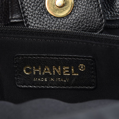 Chanel Calfskin Cerf Executive Shopper Tote Black 9 of 10