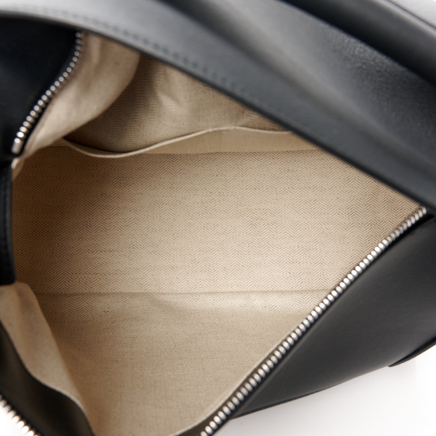 Calfskin Medium Puzzle Edge Bag Black