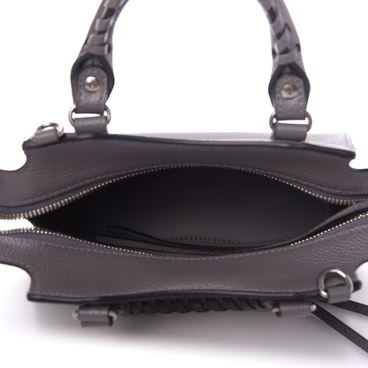 Balenciaga Grained Calfskin Neo Classic Silver Hardware Mini City Dark Grey 5 of 8