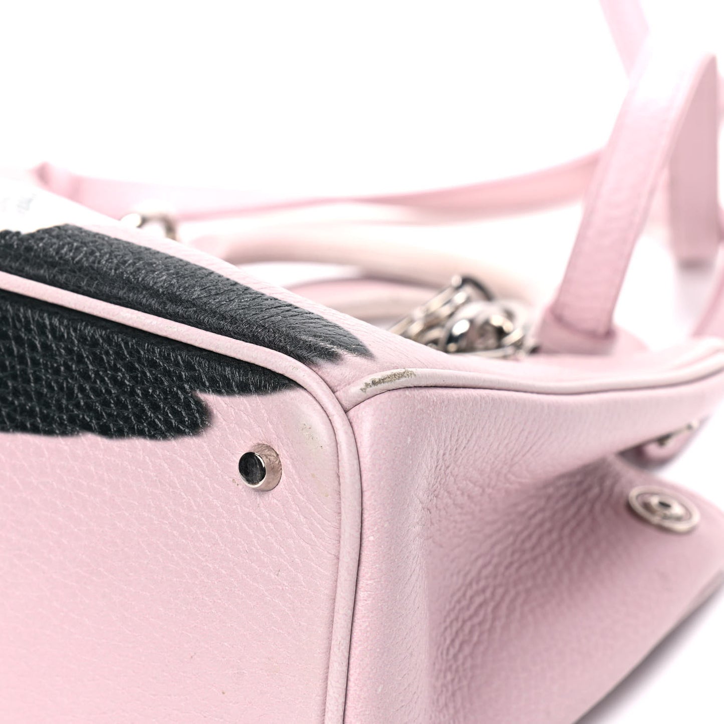 Bullcalf Small Printed Flower Diorissimo Tote Pink