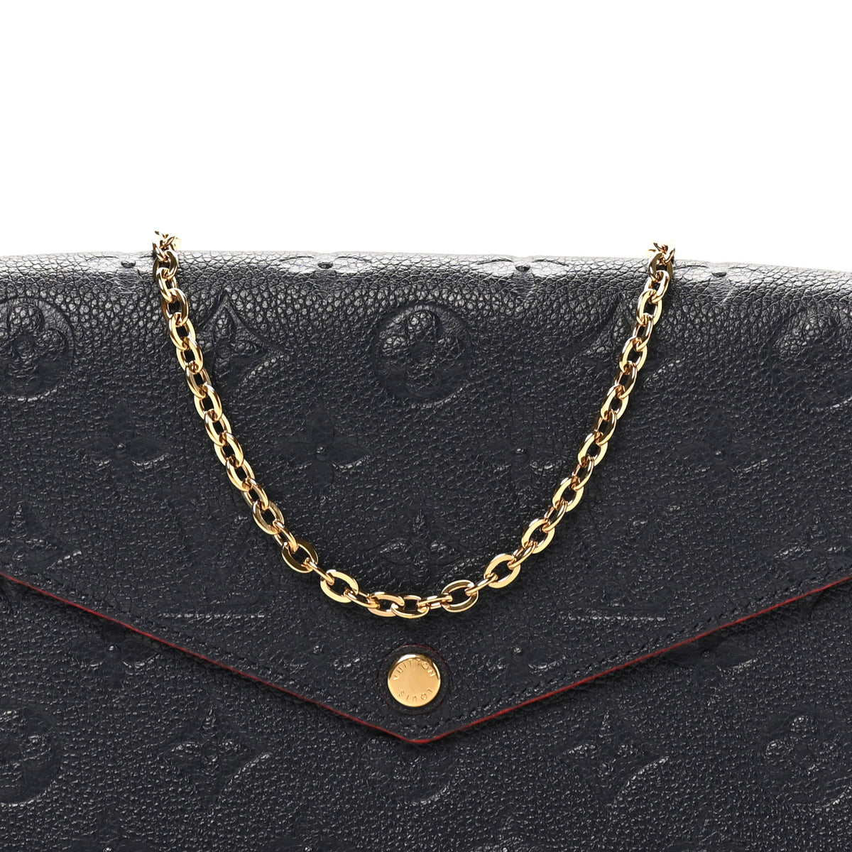 Empreinte Pochette Felicie Chain Wallet Marine Rouge