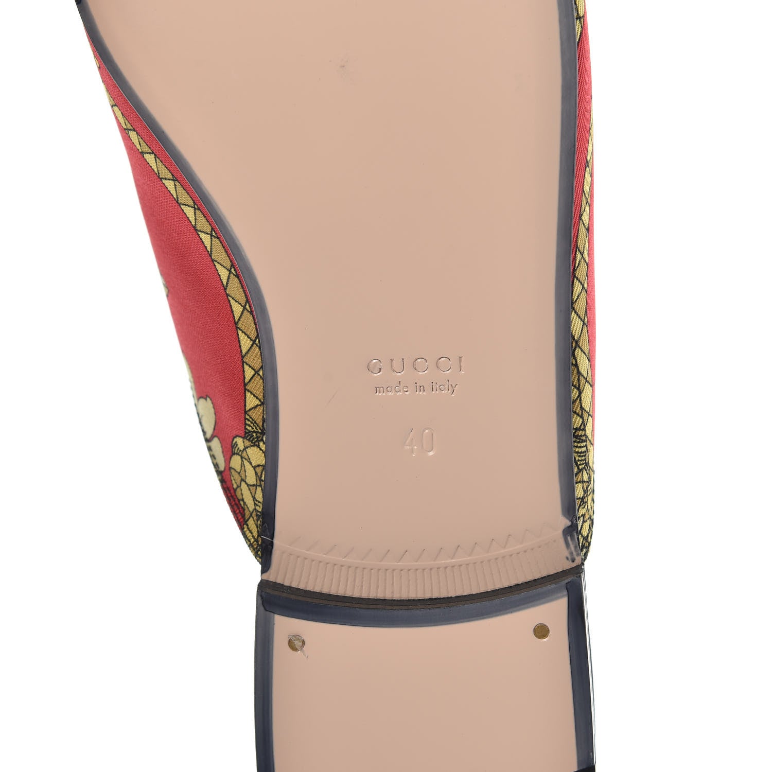 Gucci Twill Flora Womens Princetown Slippers 40 Red Black 7 of 9