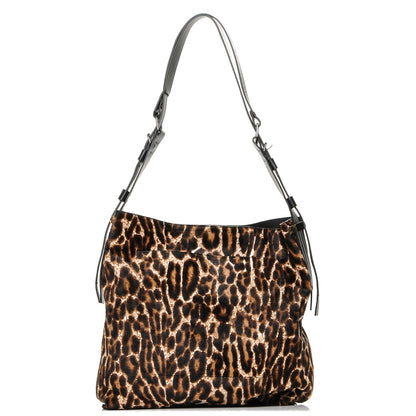 Lanvin Calfskin Pony Hair Swag Tote Black Leopard 1 of 6
