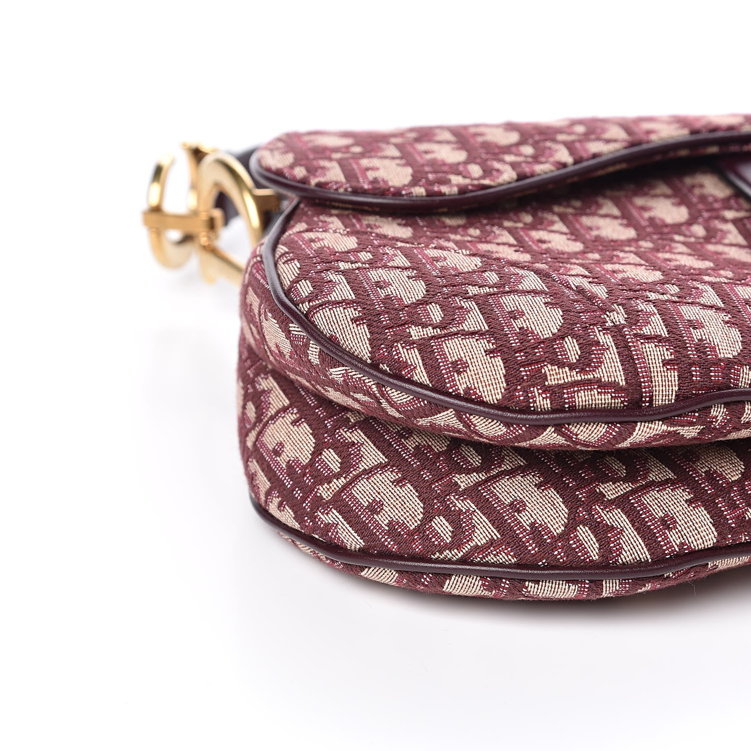 Christian Dior Oblique Saddle Bag Burgundy 8 of 11