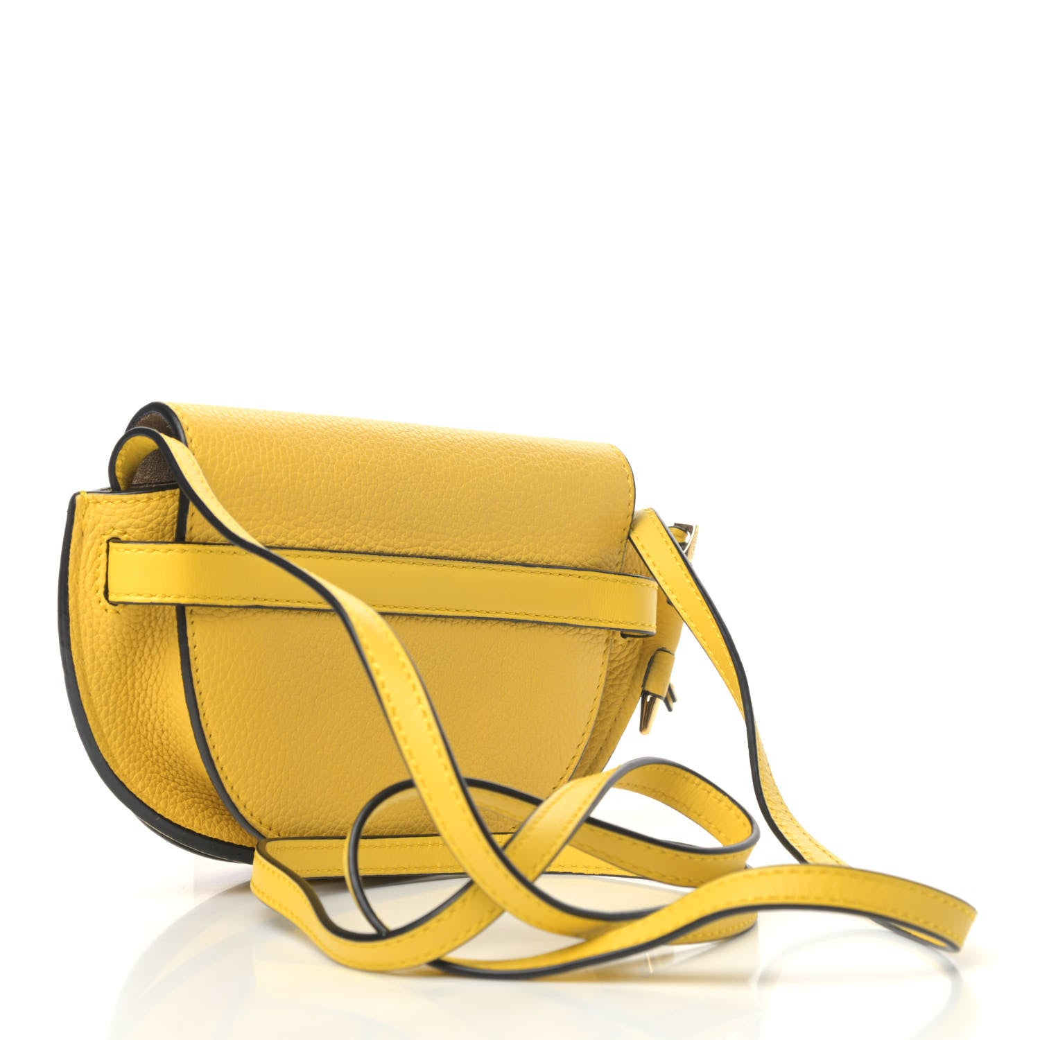 Loewe Grained Calfskin Mini Gate Crossbody Bag Yellow 2 of 4