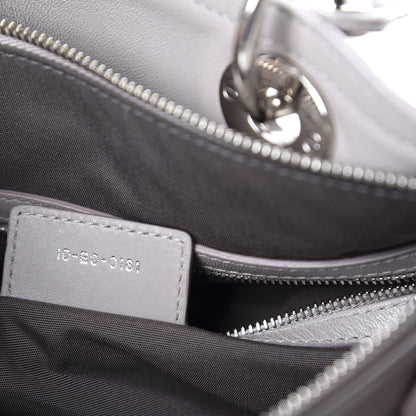 Christian Dior Lambskin Cannage Granville Polochon Grey 9 of 10