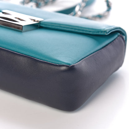 Fendi Shiny Nappa Mini Be Baguette Shoulder Bag Lago Dark Blue 6 of 10