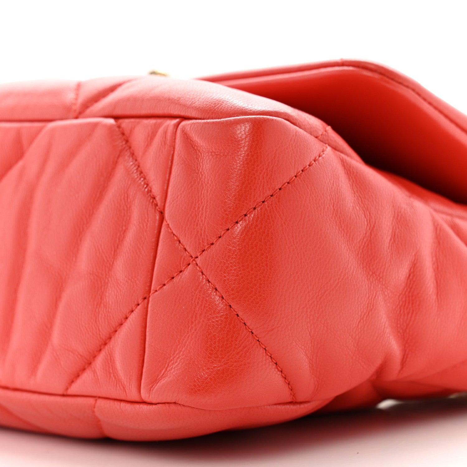 Chanel Goatskin Quilted Medium Chanel 19 Flap Orange 10 of 10