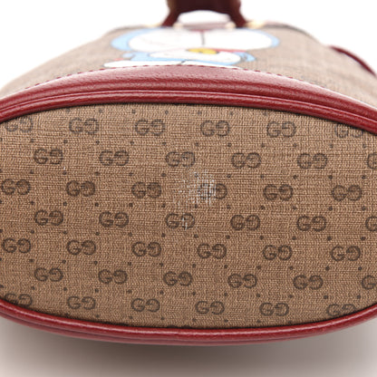 Gucci X DORAEMON Mini Vintage GG Supreme Monogram Textured Dollar Calfskin Mini Bucket Bag Beige Ebony Multicolor New Cherry Red 10 of 12