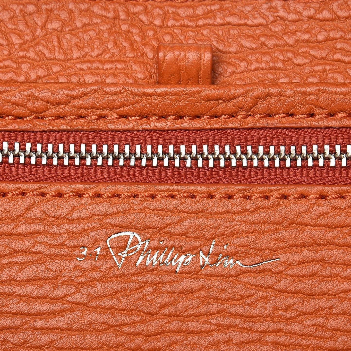 3.1 Textured Calfskin Large Pashli Satchel Mandarin