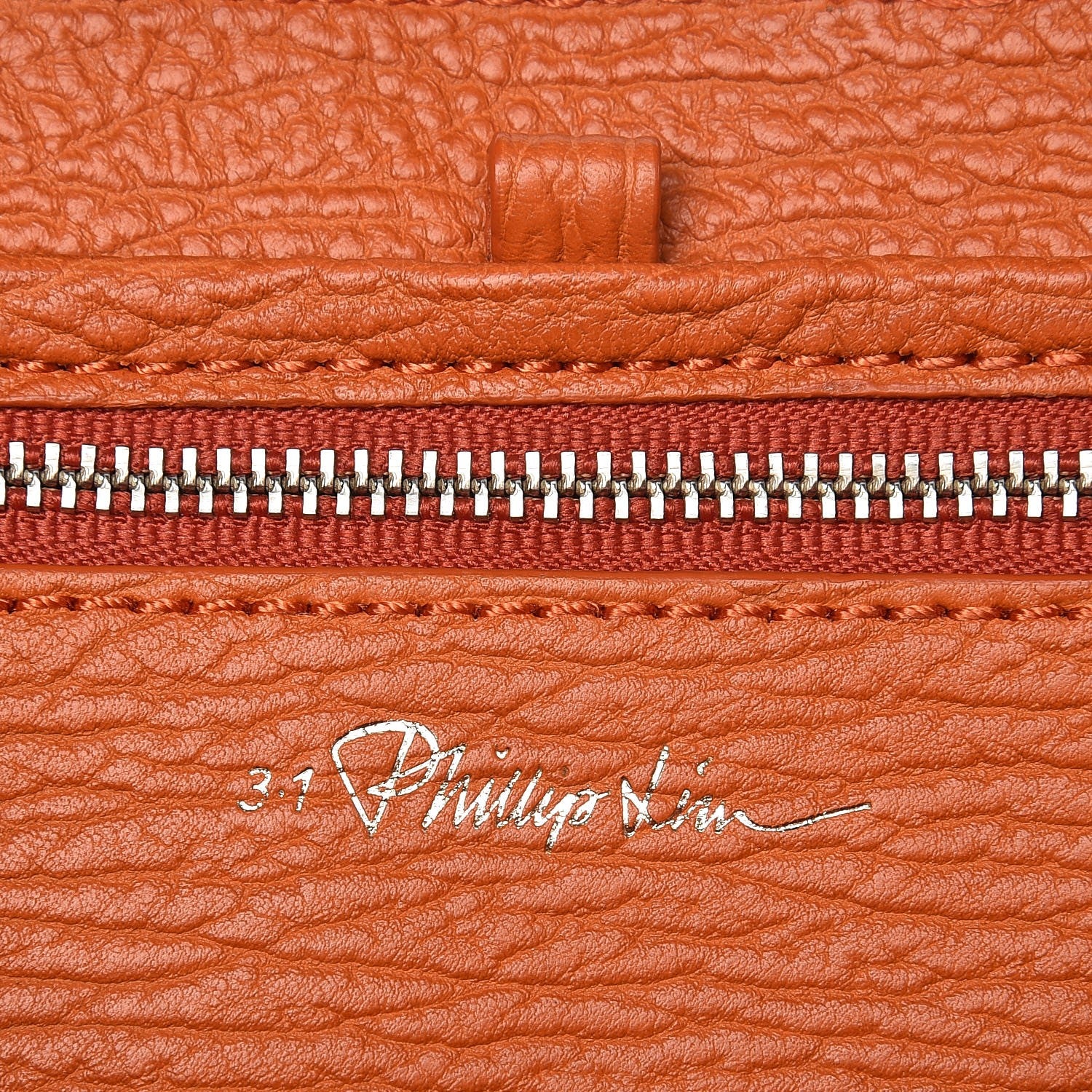 3.1 Phillip Lim 3.1 Textured Calfskin Large Pashli Satchel Mandarin 6 of 8