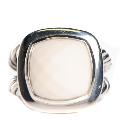 David Yurman Sterling Silver White Agate 14mm Albion Ring 54 7 1 of 5