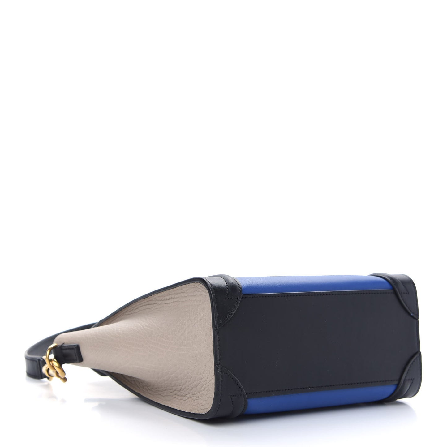 Smooth Calfskin Bullhide Nano Tri-Color Luggage Indigo