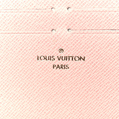 Louis Vuitton Damier Ebene Clemence Wallet Rose Ballerine 6 of 7
