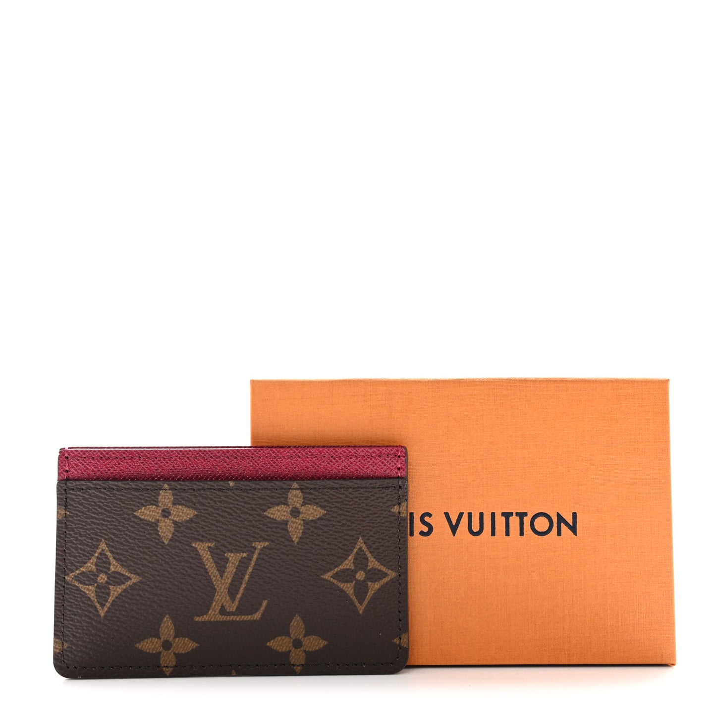 Monogram Card Holder Fuchsia