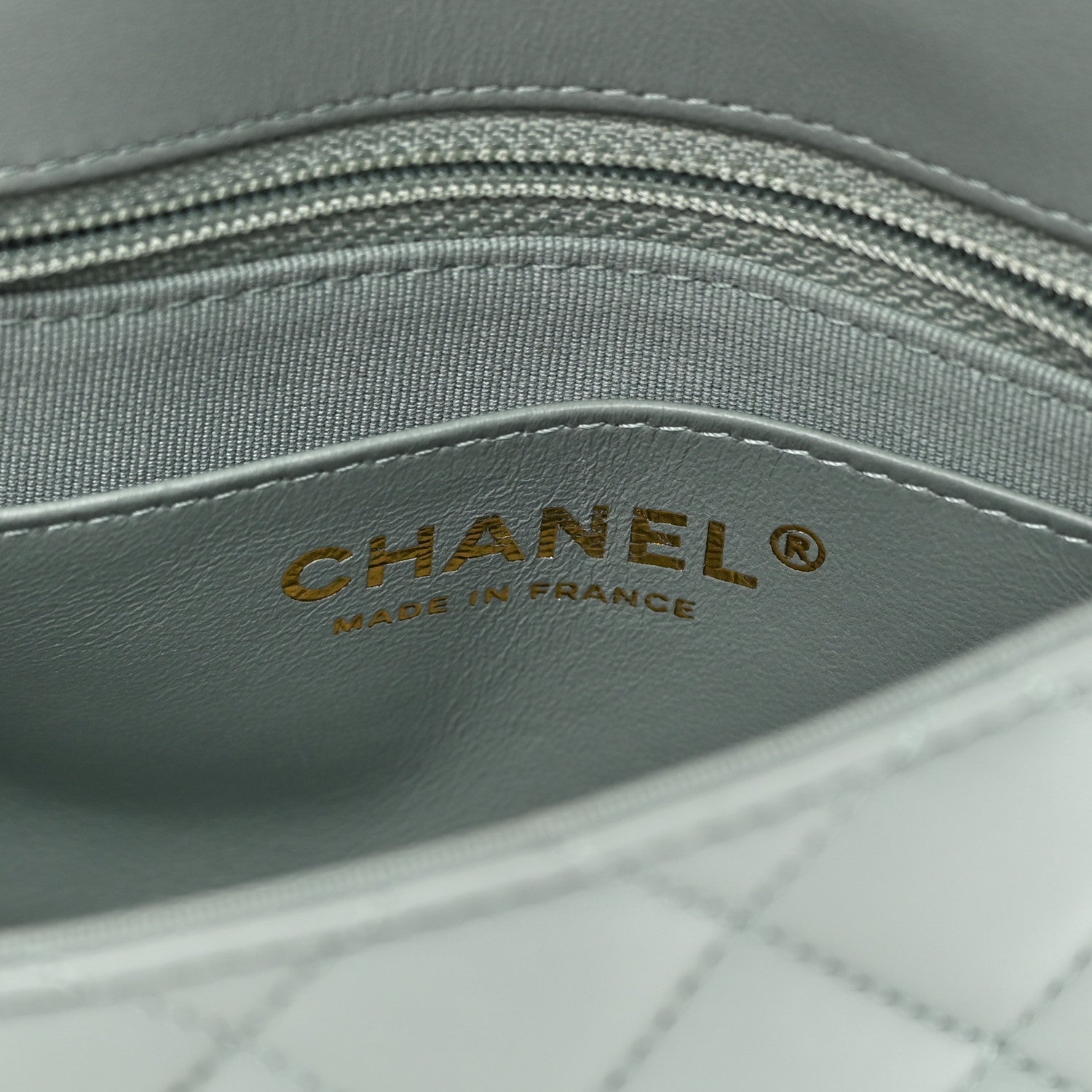 Chanel Lambskin Quilted Casino Chips Mini Square Flap Grey 6 of 13