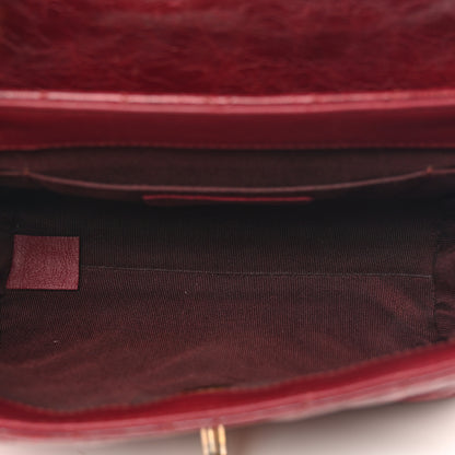 Chanel Glazed Calfskin Chevron Quilted Small Hampton Flap Burgundy 5 of 11