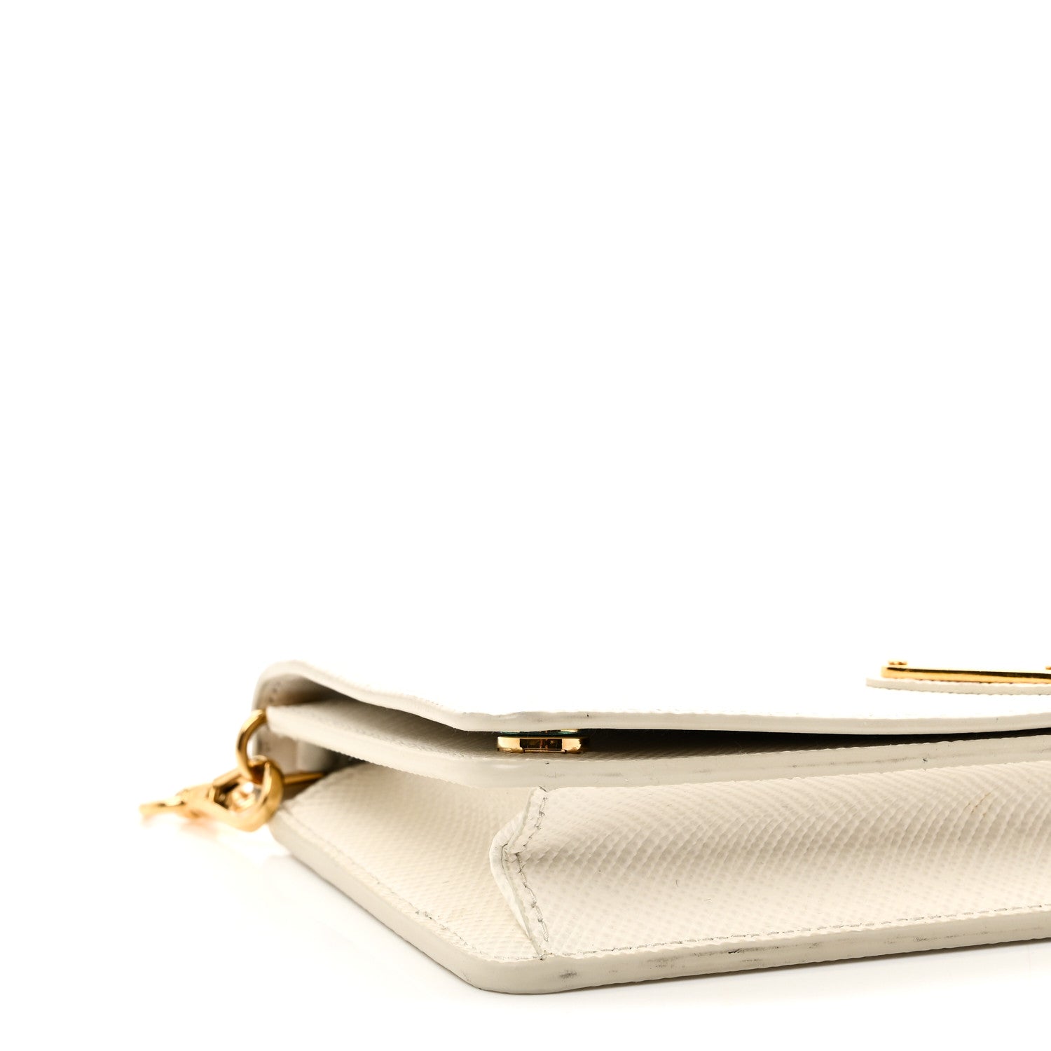 Prada Saffiano Cuir Triangle Logo Miniborse White 7 of 8
