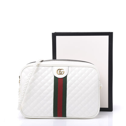 Gucci Calfskin Web Trapuntata Small Shoulder Bag Off White 9 of 9