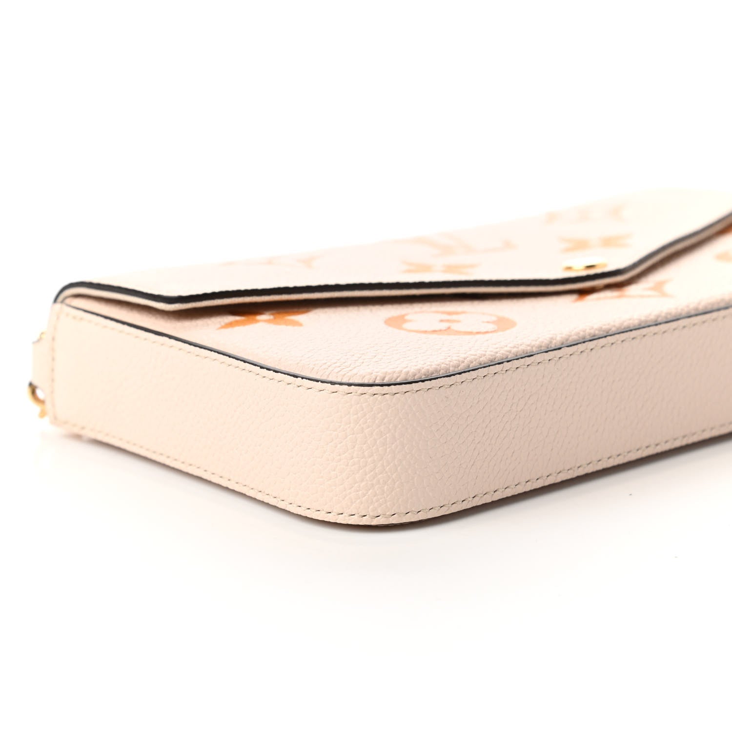 Louis Vuitton Empreinte Monogram Giant By The Pool Felicie Pochette Chain Wallet Cream Saffron 6 of 11