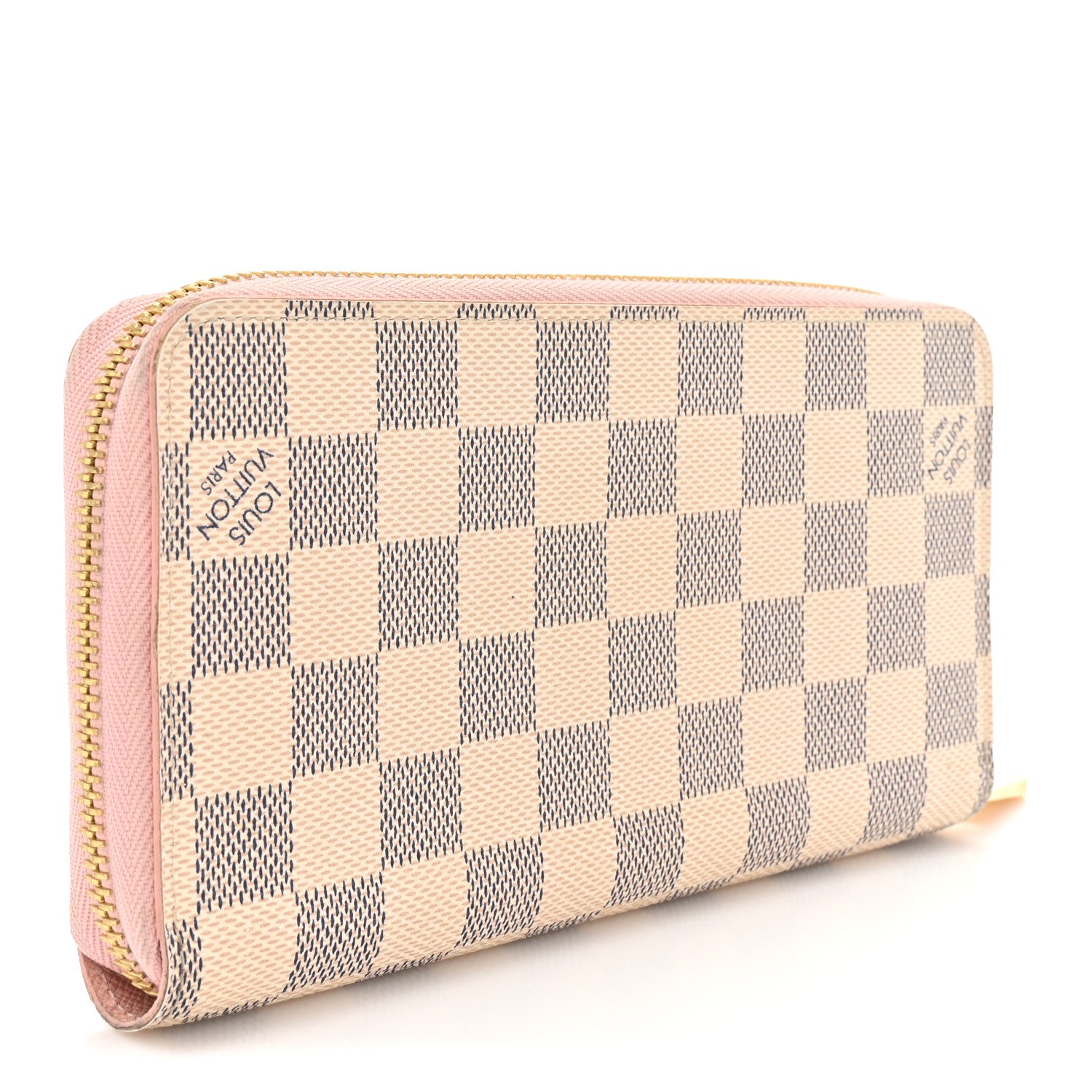 Louis Vuitton Damier Azur Zippy Wallet Rose Ballerine 3 of 12