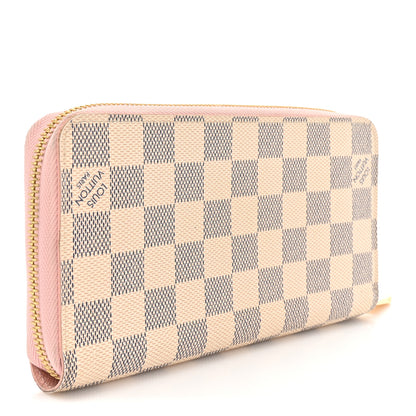 Louis Vuitton Damier Azur Zippy Wallet Rose Ballerine 3 of 12