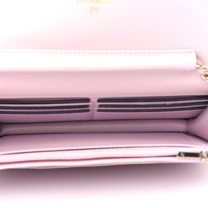 Chanel Caviar Quilted Wallet On Chain WOC Light Pink 5 of 12
