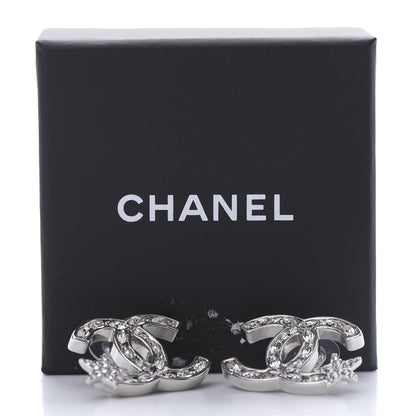 Chanel Crystal CC Starfall Earrings Silver 5 of 5