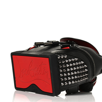 Christian Louboutin Calfskin Spiked Mini Explorafunk Keyring Bag Black 9 of 12