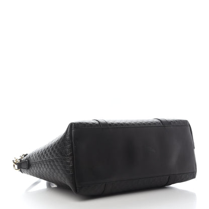 Gucci Soft Microguccissima Medium Zippered Satchel Black 3 of 8