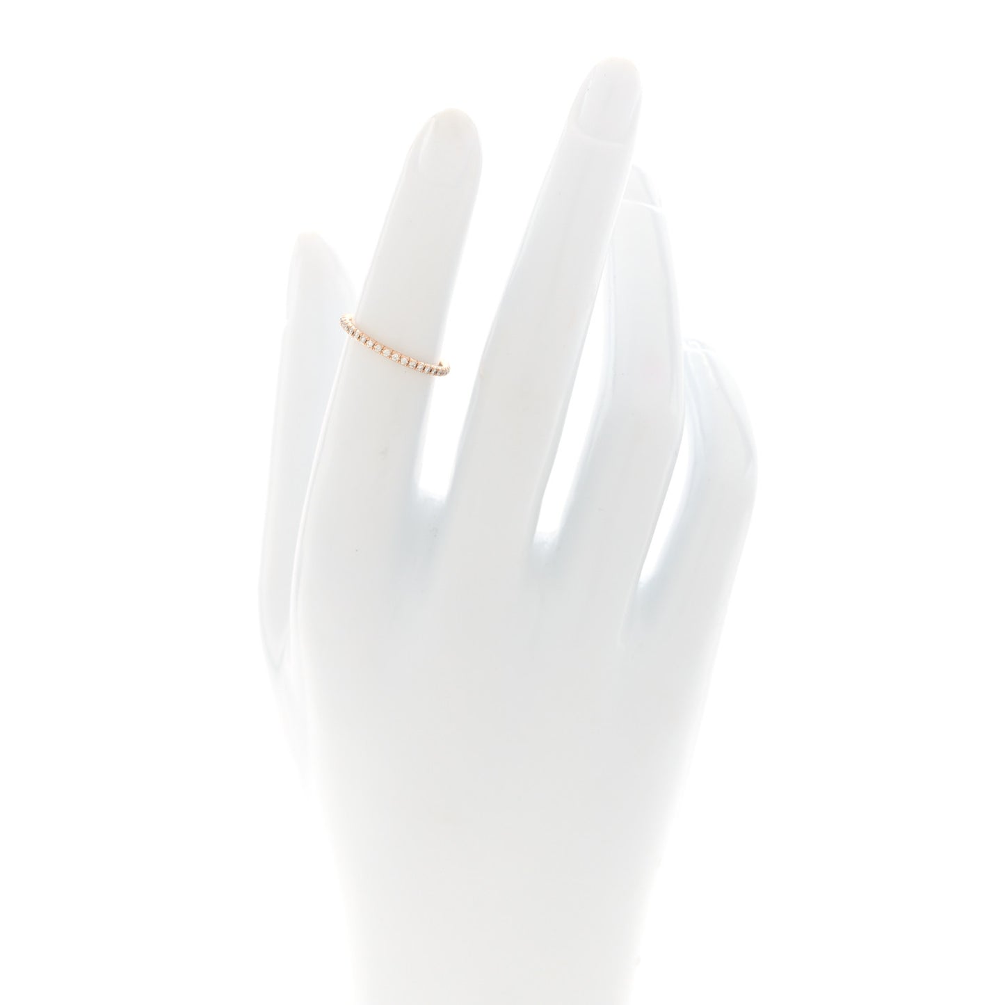 18K Rose Gold Diamond Metro Band Ring 48 4.5