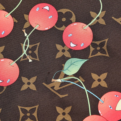 Louis Vuitton Silk Monogram Cerises Scarf 3 of 6