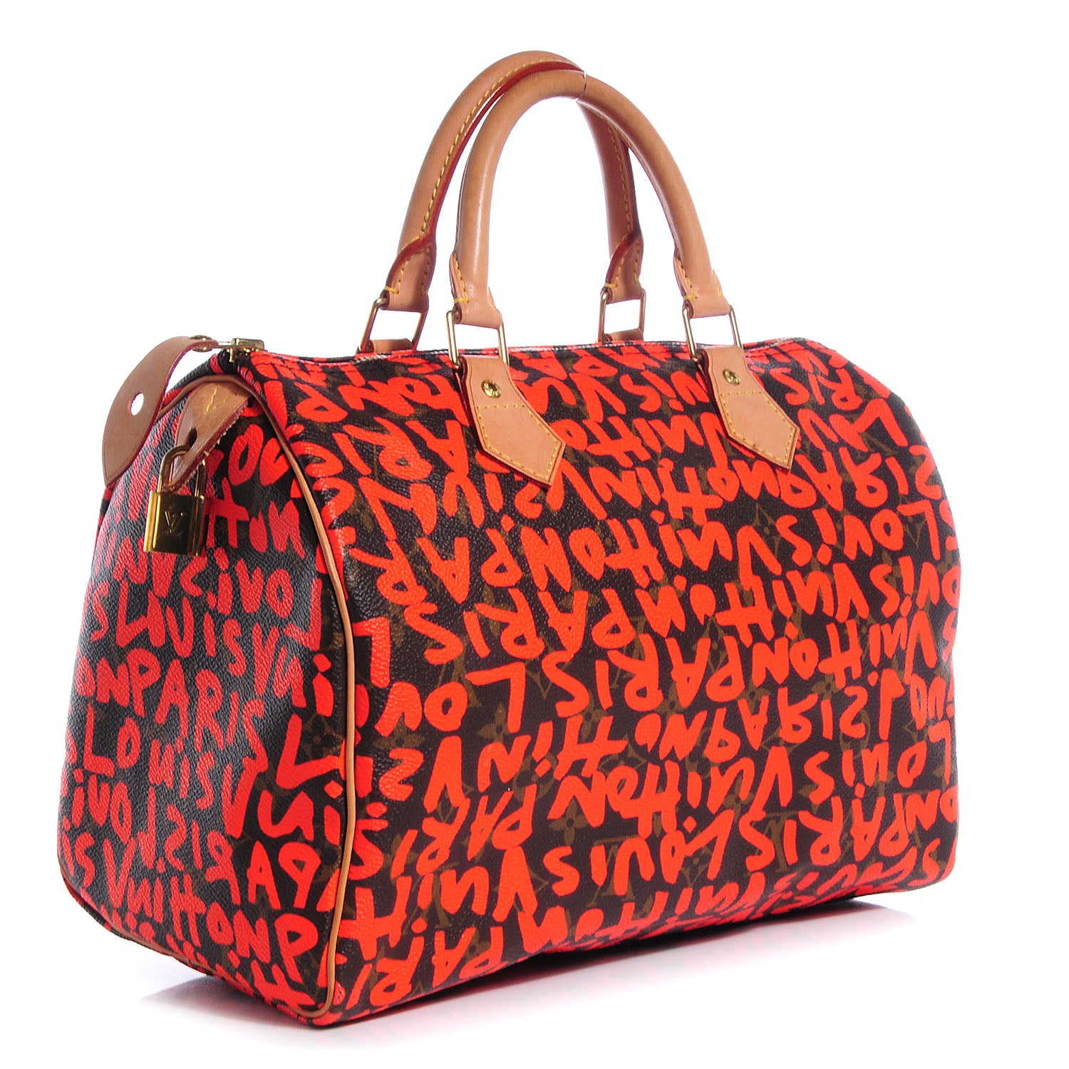 Louis Vuitton Monogram Graffiti Speedy 30 Orange 3 of 7