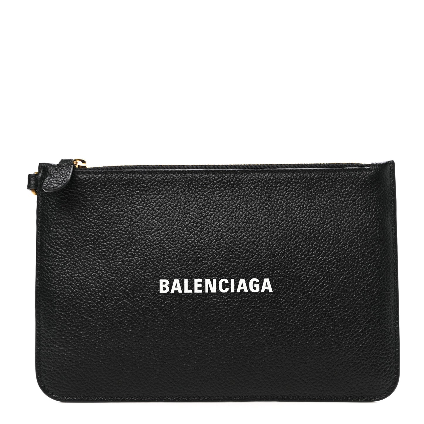 Grained Calfskin Logo Long Coin Card Holder Black