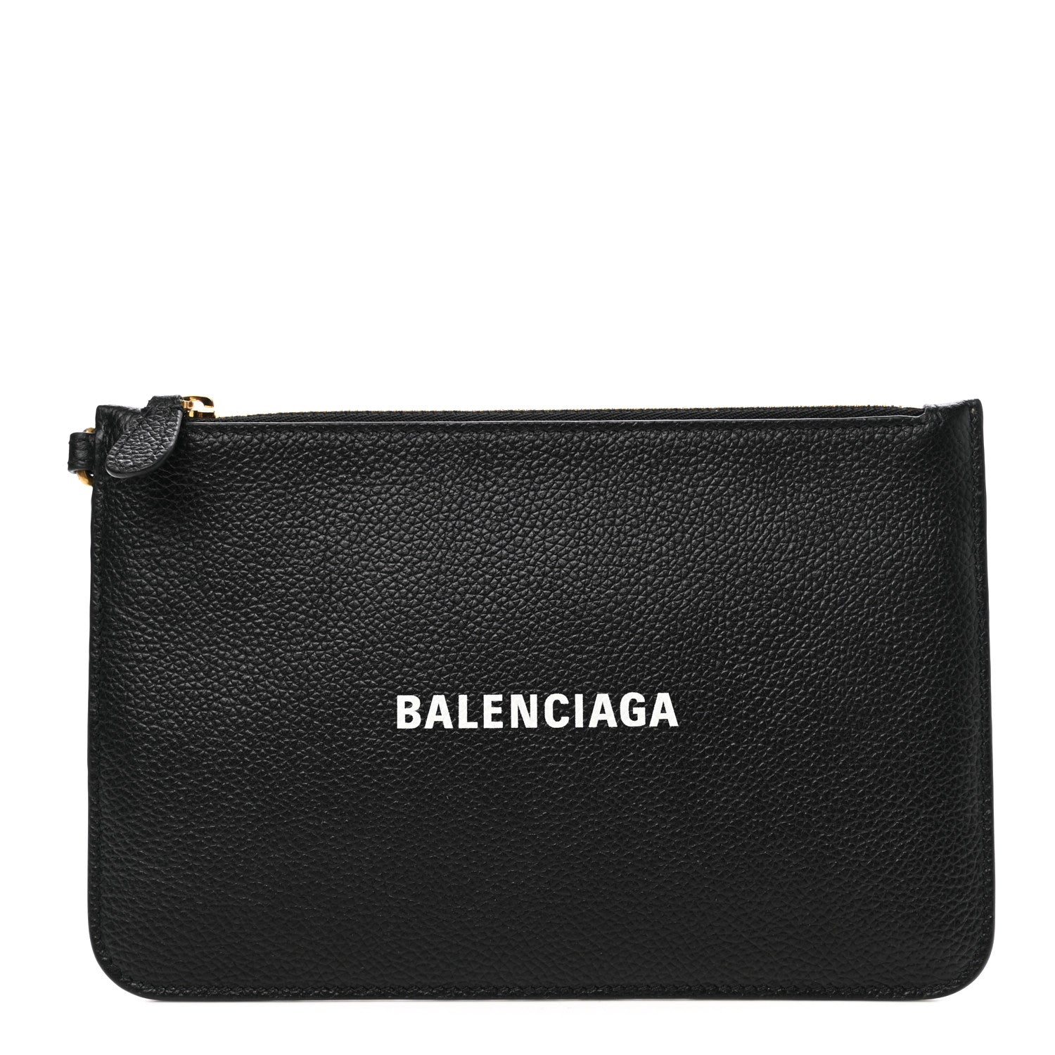 Balenciaga Grained Calfskin Logo Long Coin Card Holder Black 1 of 7