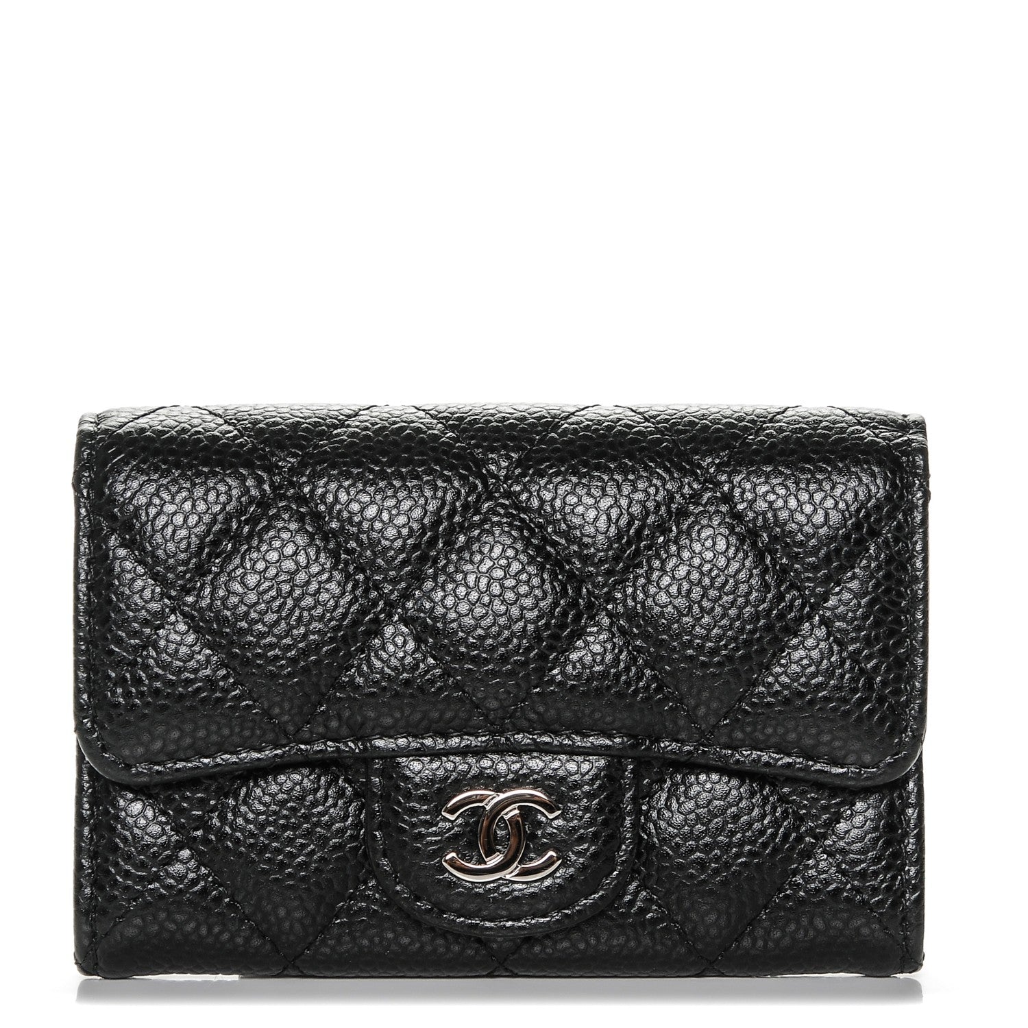 Chanel Caviar Quilted Flap Card Holder Black 1 of 7