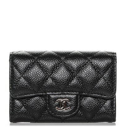 Chanel Caviar Quilted Flap Card Holder Black 1 of 7