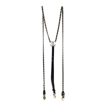 Chanel Calfskin CC Chain Suspenders L Black 2 of 3