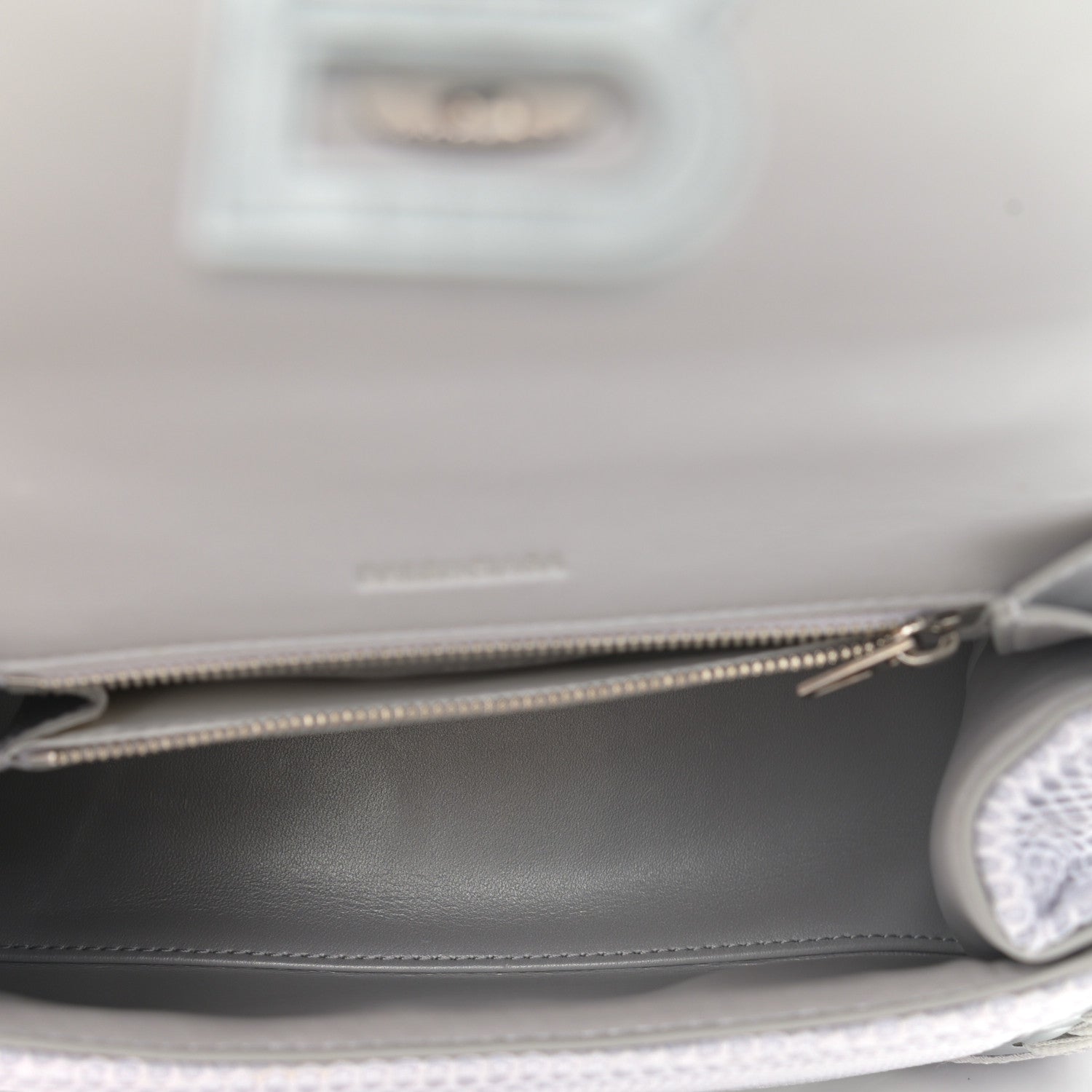 Balenciaga Faux Calfskin Fabric Small Sneakerhead Top Handle Bag Silver 5 of 14